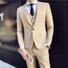 3Pcs/Set Luxury Plus Size Men Suit Set Formal Blazer +Vest +Pants Suits Sets Oversize For Men's Wedding Office Business Suit Set