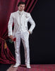 Classic Style Embroidery Groom Tuxedos Groomsmen Men's Wedding Prom Suits Custom Made (Jacket+Pants+Vest) K:1906