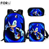 FORUDESIGNS New Arrival Cartoon Sonic Printing Boys Girls School Backpack School Bag Children Mochilas Escolares Bolsa Freeship