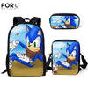 FORUDESIGNS New Arrival Cartoon Sonic Printing Boys Girls School Backpack School Bag Children Mochilas Escolares Bolsa Freeship