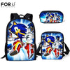 FORUDESIGNS New Arrival Cartoon Sonic Printing Boys Girls School Backpack School Bag Children Mochilas Escolares Bolsa Freeship