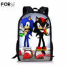 FORUDESIGNS New Arrival Cartoon Sonic Printing Boys Girls School Backpack School Bag Children Mochilas Escolares Bolsa Freeship