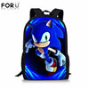 FORUDESIGNS New Arrival Cartoon Sonic Printing Boys Girls School Backpack School Bag Children Mochilas Escolares Bolsa Freeship