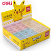 Deli Pokemon Pikachu Erasers 2PCS Orange Blue Pink Stationery Office Supplies School Drawing kawaii Cute eraser for kids