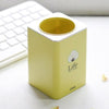 1pc Desktop Square Pen Holder Desk Organizer Box Office School Cute Plastic Makeup Organizer Storage Box Pen Pencil Pot Cosmetic