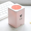 1pc Desktop Square Pen Holder Desk Organizer Box Office School Cute Plastic Makeup Organizer Storage Box Pen Pencil Pot Cosmetic