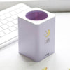 1pc Desktop Square Pen Holder Desk Organizer Box Office School Cute Plastic Makeup Organizer Storage Box Pen Pencil Pot Cosmetic