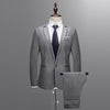 Men's Slim Button Suit Pure Color Dress Blazer Host Show Jacket Coat & Pant #4D26