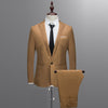 Men's Slim Button Suit Pure Color Dress Blazer Host Show Jacket Coat & Pant #4D26