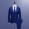 Men's Slim Button Suit Pure Color Dress Blazer Host Show Jacket Coat & Pant #4D26