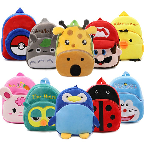 Cute Children Plush Backpack Cartoon Bags 3D Kids Baby School Bags Cute Schoolbag for Kindergarten Girls  Animal Bag Hot