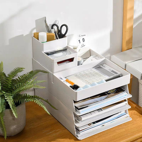 Document Storage Box Magazine Stand A4 Document Trays Bookend Brochure Holder Organizer Box Desk Organizer Office Accessories