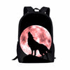 Children School Bags Funny 3D Wolf Print Large Shoulder Backpack 3Pcs/Set Kids Book Bag Custom Students Bookbag Mochilas Colegio