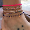 Tocona Layered Gold Shell Pendant Chain Ankle Bracelet On Leg Foot Jewelry Boho Charm Anklets for Women Accessories Mujer