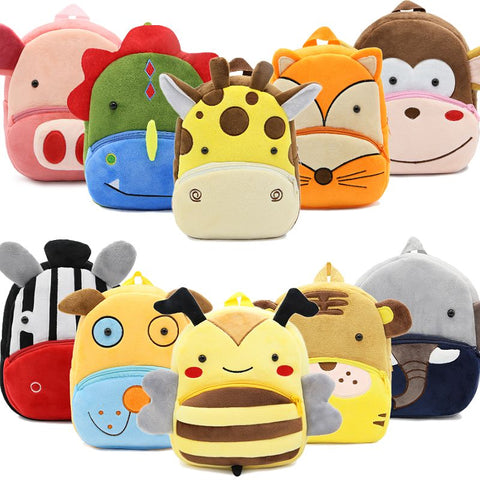 2020 3D Cartoon Plush Children Backpacks kindergarten Schoolbag Animal Kids Backpack Children School Bags Girls Boys Backpacks