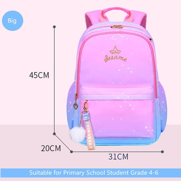 OKKID school bags for teenage girls kids kawaii school backpack girl fashion blue pink backpack lightweight waterproof backpack