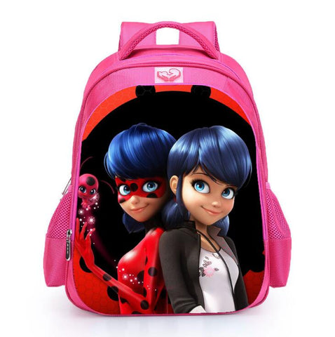 fashion printed ladybug schoolbag girl elementary school children comfortable wear-resistant cartoon lightening pink backpack