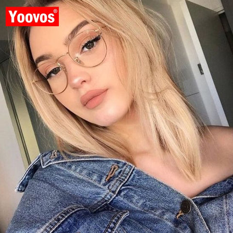 Yoovos 2020 Glasses Frame Women Luxury Round Eyeglasses Frames Vintage Brand Designer Okulary Blue Light Eyewear Gafas De Mujer