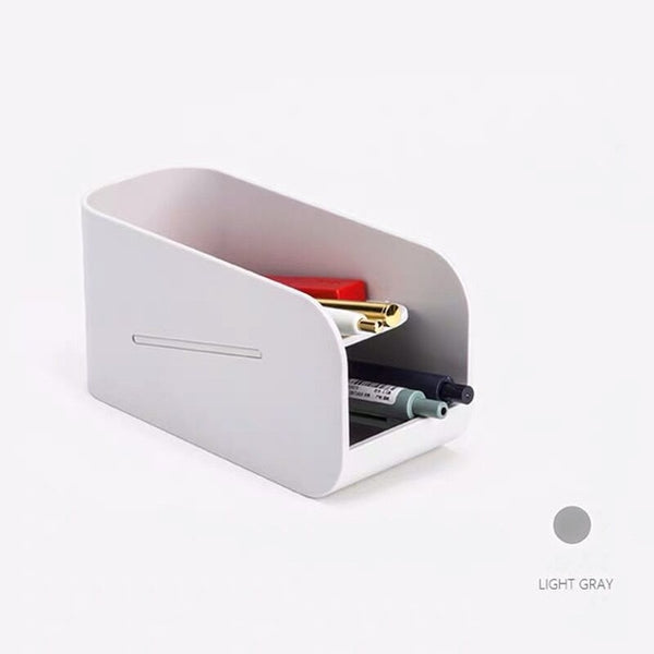 Sharkbang New Arrival Creative Double Layer Magnetic Pen Holder Desk Organizer Storage Box School Office Accessories Stationery