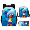 Leon Spike Shell Game School Bag for Teenager Boys Girls Kids Personized Schoolbag 3pcs sets Supplier Children Hot Game Backpack