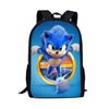 WHEREISART 3pcs/set Sonic the Hedgehog Print School Bags for Teenager Girls Kids Cartoon School Backpack Student Bookbags