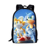 WHEREISART 3pcs/set Sonic the Hedgehog Print School Bags for Teenager Girls Kids Cartoon School Backpack Student Bookbags