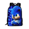 WHEREISART 3pcs/set Sonic the Hedgehog Print School Bags for Teenager Girls Kids Cartoon School Backpack Student Bookbags