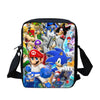 WHEREISART 3pcs/set Sonic the Hedgehog Print School Bags for Teenager Girls Kids Cartoon School Backpack Student Bookbags