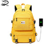 Fengdong fashion yellow backpack children school bags for girls waterproof oxford large school backpack for teenagers schoolbag