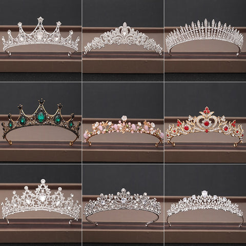 Wedding Crown Hair Jewelry Bridal Headpiece woman Baroque Rhinestones Crystal Tiaras Bride Party Crowns Wedding Hair Accessories