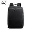 FengDong college student boys school backpack minimalist black waterproof business backpack men laptop backpack 15.6 male bags