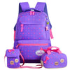 3pcs/set Printing School Bags Backpacks Schoolbag Fashion Kids Lovely Backpack For Children Girls School bag Student Mochila sac