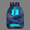 Unisex Men Women Backpack Luminous Fortnites Rusksack Anime Game Cartoon Print Schoolbag Student Canvas Bookbag Travel Knapsack