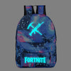 Unisex Men Women Backpack Luminous Fortnites Rusksack Anime Game Cartoon Print Schoolbag Student Canvas Bookbag Travel Knapsack