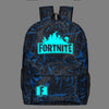 Unisex Men Women Backpack Luminous Fortnites Rusksack Anime Game Cartoon Print Schoolbag Student Canvas Bookbag Travel Knapsack