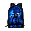 Twoheartsgirl 3pcs/set Sonic the Hedgehog Print School Bags for Teenager Girls Kids Cartoon School Backpack Student Bookbags