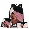 3Pcs/Set Children Cute School Bags for Kids Black Girl Magic Afro Lady Printing Backpack Teenagers Shoulder Book Bag Pencil Case