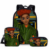 3Pcs/Set Children Cute School Bags for Kids Black Girl Magic Afro Lady Printing Backpack Teenagers Shoulder Book Bag Pencil Case