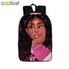 3Pcs/Set Children Cute School Bags for Kids Black Girl Magic Afro Lady Printing Backpack Teenagers Shoulder Book Bag Pencil Case