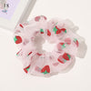 Korean Women Hearwear Girls Hair Tie Striped Lady Scrunchies Ponytail Hair Female Holder Rope Pineapple Print Hair Accessories