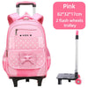 High Quality School Backpack Trolley Backpack With Wheels Waterproof School Bags For Teenage Girls Luggage Bag Children Kid Bags