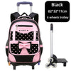 High Quality School Backpack Trolley Backpack With Wheels Waterproof School Bags For Teenage Girls Luggage Bag Children Kid Bags