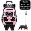 High Quality School Backpack Trolley Backpack With Wheels Waterproof School Bags For Teenage Girls Luggage Bag Children Kid Bags