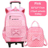 High Quality School Backpack Trolley Backpack With Wheels Waterproof School Bags For Teenage Girls Luggage Bag Children Kid Bags