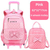 High Quality School Backpack Trolley Backpack With Wheels Waterproof School Bags For Teenage Girls Luggage Bag Children Kid Bags