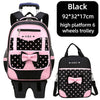 High Quality School Backpack Trolley Backpack With Wheels Waterproof School Bags For Teenage Girls Luggage Bag Children Kid Bags