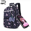 FengDong 2pcs/set kids school backpack children school bags for girls cute pen pencil bag student stationery case girl book bag