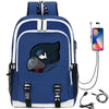 Hot Game Backpack Cartoon Leon Bag Travel Backpack USB Charging Backpack With Headphones Hole Student Bag