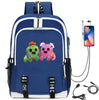 Hot Game Backpack Cartoon Leon Bag Travel Backpack USB Charging Backpack With Headphones Hole Student Bag