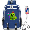 Hot Game Backpack Cartoon Leon Bag Travel Backpack USB Charging Backpack With Headphones Hole Student Bag